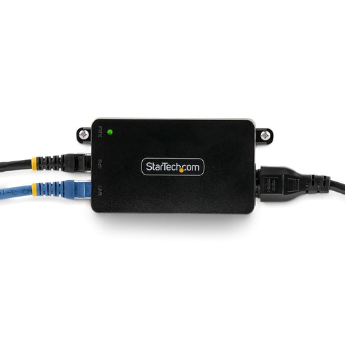 StarTech.com 1-Port 10Gbps PoE++ Injector, 60W, 2.5/5/10G Ethernet/10/100/1000M, PoE++ (802.3af/at/bt), Wall Mountable, Unmanaged Inline Power Over Ethernet