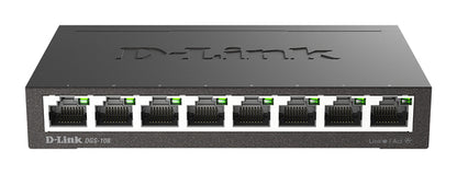 D-Link DGS-108 network switch Unmanaged L2 Gigabit Ethernet (10/100/1000) Desktop Black