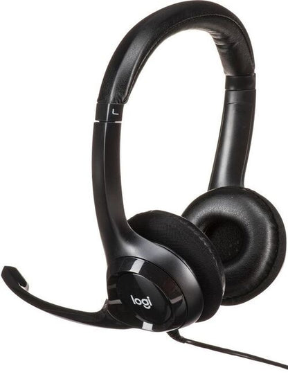 Logitech H390 Wired Headset  Stereo Headphones with Noise-Cancelling Microphone  USB  In-Line Controls  PC/Mac/Laptop - Black