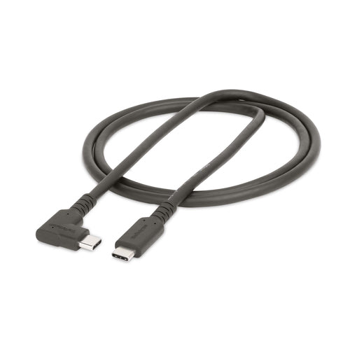 StarTech.com 3ft (1m) USB-C Cable, Right-Angled, USB 10Gbps, 100W (5A) Power Delivery, 8K 60Hz / 4K 144Hz DP Alt Mode, Rugged USB C Cord - Thunderbolt Compatible