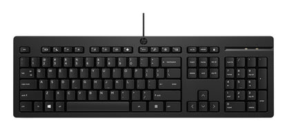 HP 125 G2 USB WD KBD US keyboard Office Black