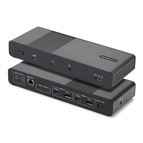 StarTech.com Thunderbolt 5 Universal Docking Station for Mac & Windows with Quad Monitors, 140W Power Delivery, 120Gbps Bandwidth Boost, 2.5Gb Ethernet, USB-C & USB-A Ports