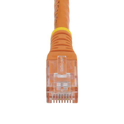 StarTech.com 35ft CAT6 Ethernet Cable - Orange CAT 6 Gigabit Ethernet Wire -250MHz 100W PoE RJ45 UTP Molded Network/Patch Cord w/Strain Relief/ Individually Tested