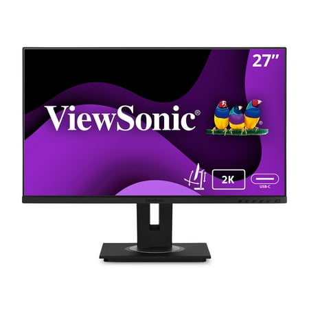 ViewSonic VG2756A-2K 27 Inch IPS 1440p Docking Monitor with 100W USB C  RJ45  HDMI  Display Port and 40 Degree Tilt Ergonomics for Home and Office
