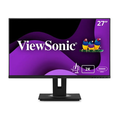 ViewSonic VG2756A-2K 27 Inch IPS 1440p Docking Monitor with 100W USB C  RJ45  HDMI  Display Port and 40 Degree Tilt Ergonomics for Home and Office