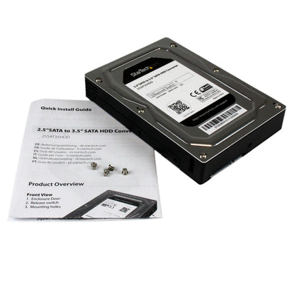 StarTech.com 2.5” to 3.5” SATA Aluminum Hard Drive Adapter Enclosure with SSD / HDD Height up to 12.5mm