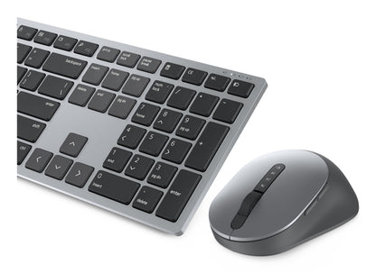 DELL KM7321W keyboard Mouse included Office RF Wireless + Bluetooth US English Grey, Titanium