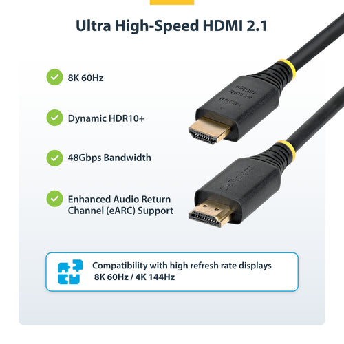 StarTech.com 3ft Ultra High Speed HDMI 2.1