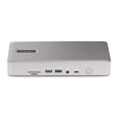 StarTech.com Universal USB4 & Thunderbolt 4 Docking Station, Quad Display on Windows, Dual Display on MacBook, HDMI DP Dock with 98W Laptop Charging