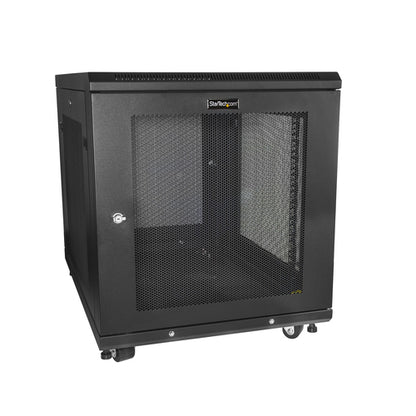 StarTech.com 12U Enterprise-Grade Server Rack Cabinet Kit, 19in Enclosed 4-Post Rack with Shelf and Cable Management, 29in (75cm) Mounting Depth, 992lb (450kg) Capacity