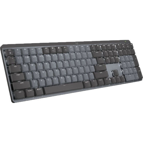 Logitech MX Mechanical Wireless Illuminated Performance Keyboard  Tactile Quiet Switches  Backlit Keys  Bluetooth  USB-C  macOS  Windows  Linux  iOS  Android  Metal  ‎Graphite
