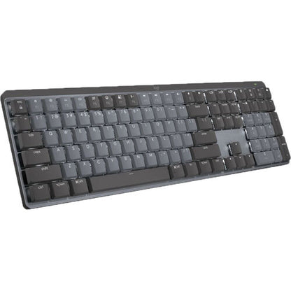 Logitech MX Mechanical Wireless Illuminated Performance Keyboard  Tactile Quiet Switches  Backlit Keys  Bluetooth  USB-C  macOS  Windows  Linux  iOS  Android  Metal  ‎Graphite