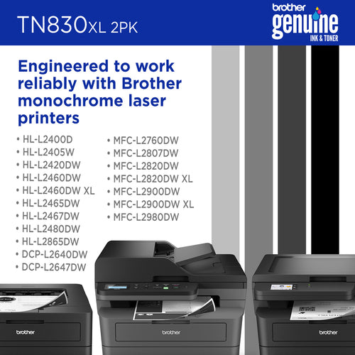 Brother TN-830XL2PK toner cartridge 2 pc(s) Original Black