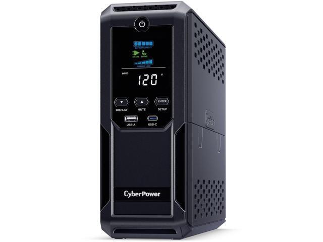 CyberPower CP1350AVRLCD3 Intelligent LCD UPS Systems - 1350VA/815W  120 VAC  NEMA 5-15P  Mini-Tower  12 Outlets