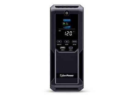 CyberPower Intelligent LCD UPS Series CP1500AVRLCD3 900-Watt 12-Outlet Battery Backup with Automatic Voltage Regulation  6-Ft. Cord  CP1500AVRLCD3