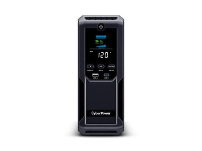 CyberPower Intelligent LCD BRG1500AVRLD2 1500VA Mini-tower UPS - Mini-tower - AVR - 8 Hour Recharge - 2 Minute Stand-by - 120 V AC Input - 120 V AC Output - Serial Port - 12 x NEMA 5-15R