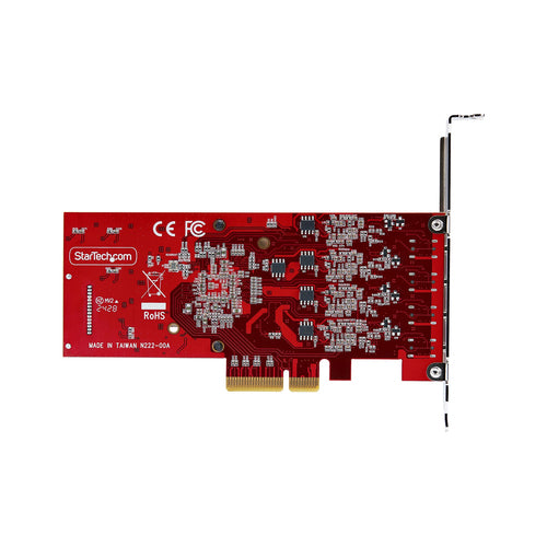StarTech.com 4-Port USB Type-C PCIe Card, USB 3.2 10Gbps, USB-C PCI Express Expansion Card, 4x Independent USB Controllers, Windows/Linux/macOS, TAA-Compliant