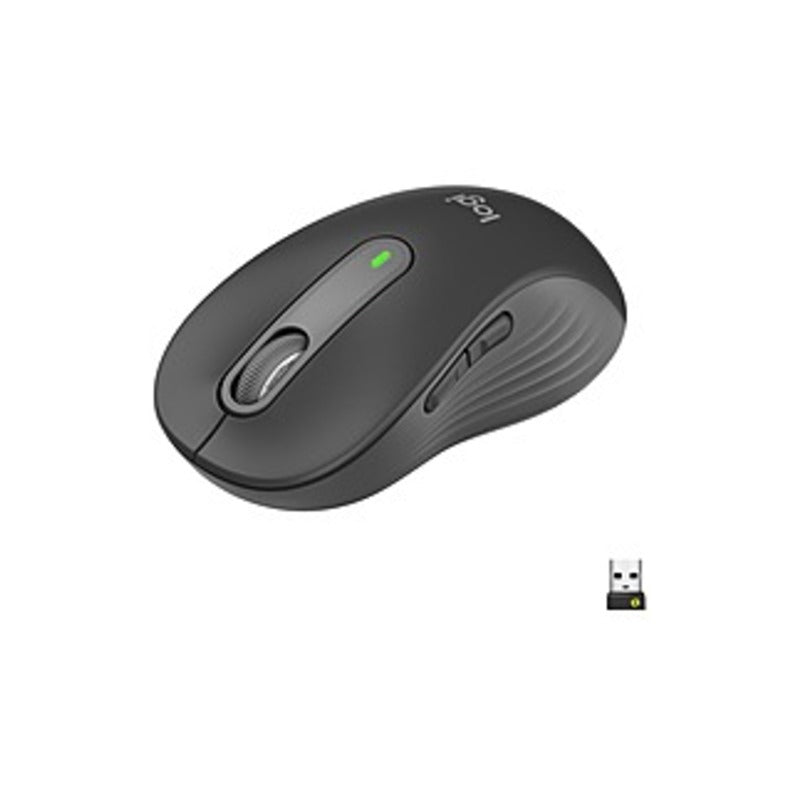Logitech Signature M650 L Full Size Wireless Mouse - For Large Sized Hands  2-Year Battery  Silent Clicks  Customizable Side Buttons  Bluetooth  Graphite