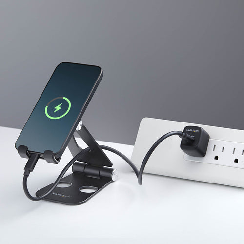 StarTech.com 30W USB‑C Wall Charger, Portable GaN Charger with USB Power Delivery Fast Charging, GaN 5V/9V/15/20V PD, USB-C Charger, Black