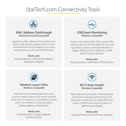 StarTech.com USB-C Dock - Dual Monitor 1080p HDMI Laptop Docking Station - 65W Power Delivery - 1x USB-C, 3x USB-A, Ethernet - Dual Video Display USB 3.1 Gen 1 Type-C Dock - Mac & Windows