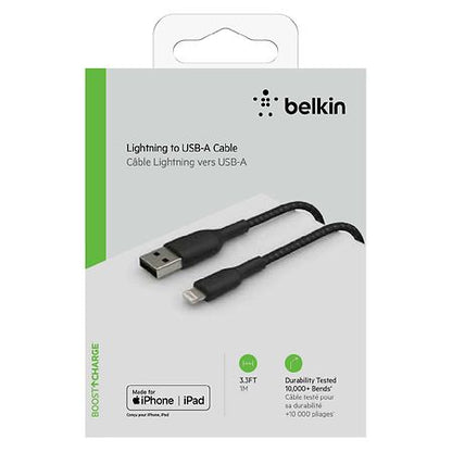Belkin CAA002BT2MBK BOOST CHARGE 6.6 ft. Apple Lightning to USB-A ChargeSync Cable - Black