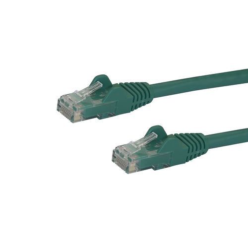 StarTech.com 8ft CAT6 Ethernet Cable - Green CAT 6 Gigabit Ethernet Wire -250MHz 100W PoE RJ45 UTP Network/Patch Cord Snagless w/Strain Relief Individually Tested