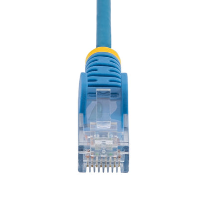 StarTech.com 6in Blue Slim CAT6 Cable, 10 Pack, Snagless, 100W PoE, UTP, LSZH, 28AWG Pure Bare Copper Wire, Slim RJ45 Network Patch Cord w/Strain Reliefs, Individually Tested