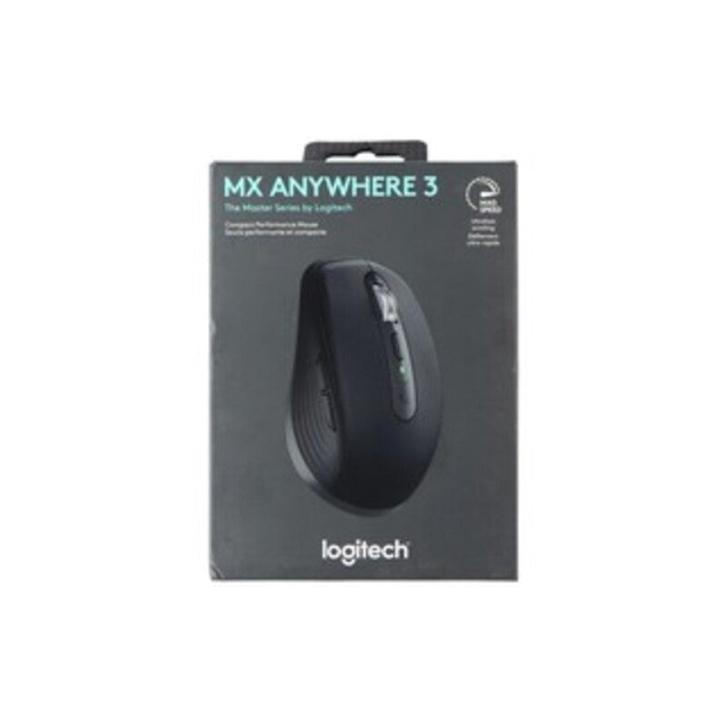 Logitech - MX Anywhere 3S Wireless Bluetooth Optical Fast Scrolling Mouse with Programmable Buttons - Wireless - Black