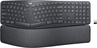 Logitech ERGO Series K860 Wireless Ergonomic Keyboard - Split Keyboard  Wrist Rest - Graphite