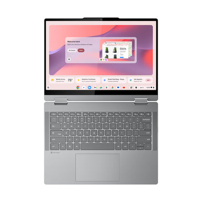 Lenovo Chrome 2in1 14IRU10 Intel Core 5 120U Chromebook 35.6 cm (14") Touchscreen WUXGA 8 GB LPDDR5-SDRAM 256 GB SSD Wi-Fi 6E (802.11ax) ChromeOS English Grey
