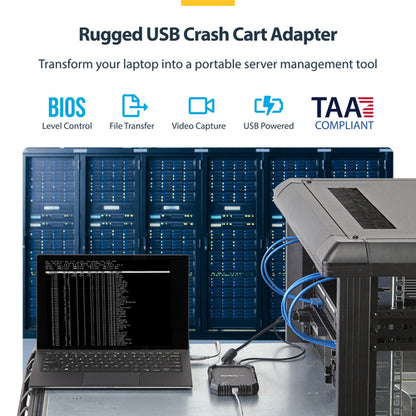 StarTech.com Laptop-to-Server KVM Console with Rugged Housing - TAA