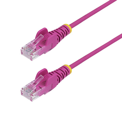 StarTech.com 7ft Pink Slim CAT6 Ethernet Cable, Snagless, 100W PoE, UTP, LSZH, 28AWG Pure Bare Copper Wire, Slim RJ45 Network Patch Cord w/Strain Reliefs, Individually Tested