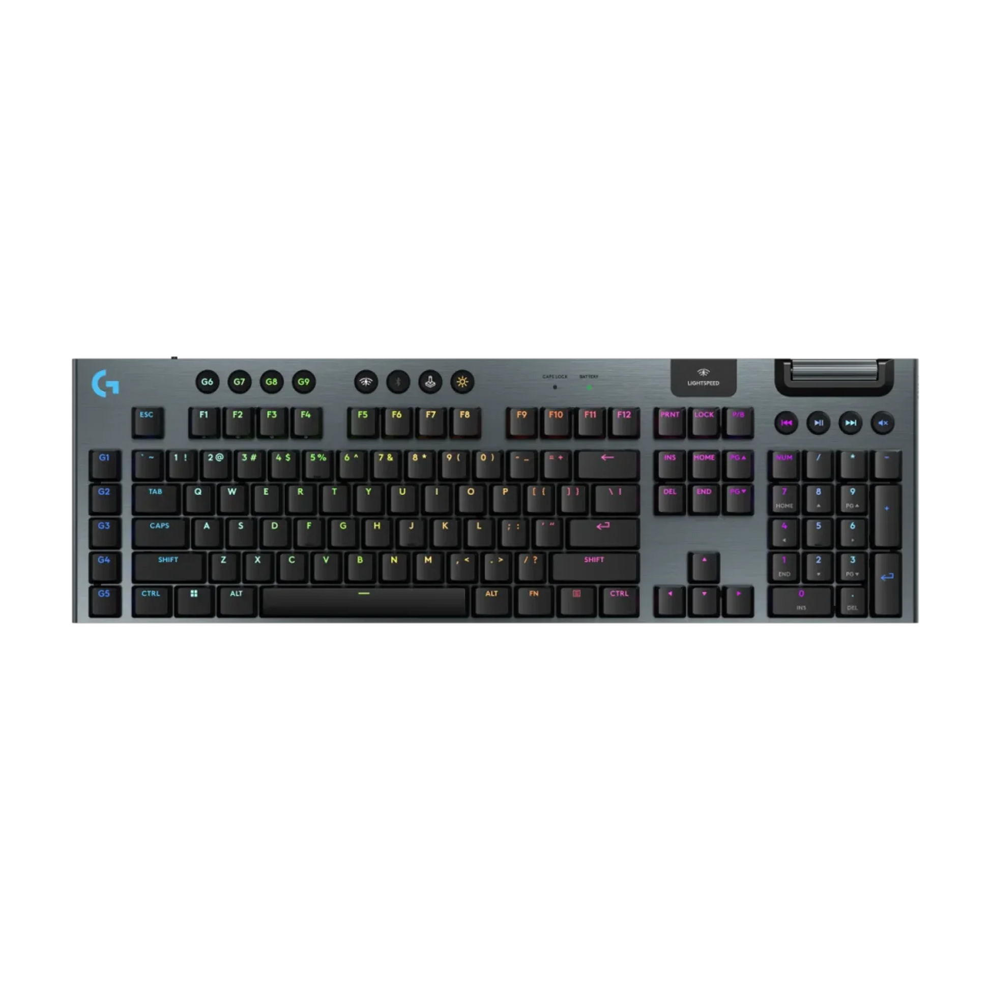 Logitech - G915 X LIGHTSPEED Full-size Wireless Mechanical GL Brown Tactile Switch Gaming Keyboard for PC/Mac with RGB Backlighting - Black