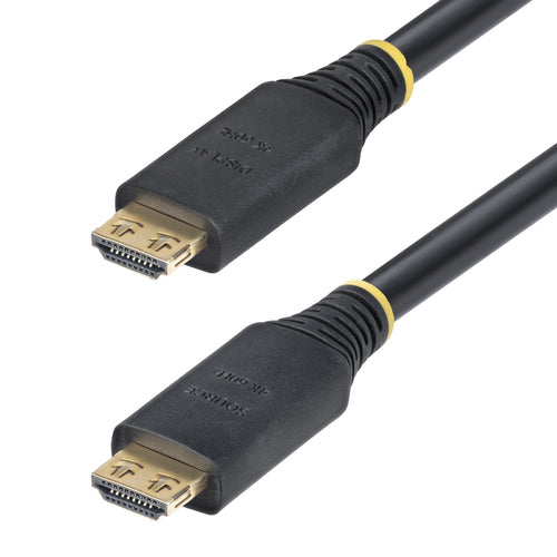 StarTech.com 50ft (15.2m) Active High Speed HDMI Cable with Gripping Connectors, 4K 60Hz/1440p 144Hz, HDR10/HDCP 2.2/ARC, 18Gbps, UHD HDMI Cord for TV/Monitor/Display, TPE Jacket