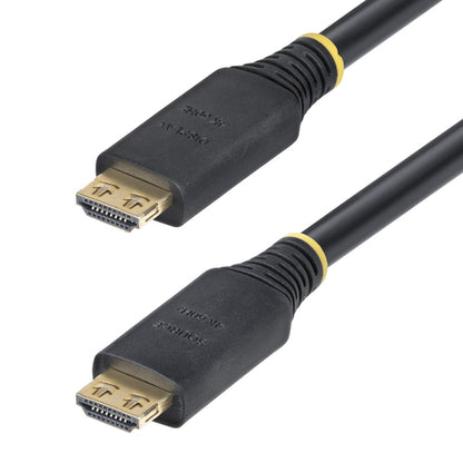 StarTech.com 50ft (15.2m) Active High Speed HDMI Cable with Gripping Connectors, 4K 60Hz/1440p 144Hz, HDR10/HDCP 2.2/ARC, 18Gbps, UHD HDMI Cord for TV/Monitor/Display, TPE Jacket
