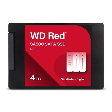 Western Digital 4TB WD Red SA500 NAS 3D NAND Internal SSD Solid State Drive - SATA III 6 Gb/s  2.5 /7mm  Up to 560 MB/s - WDS400T2R0A