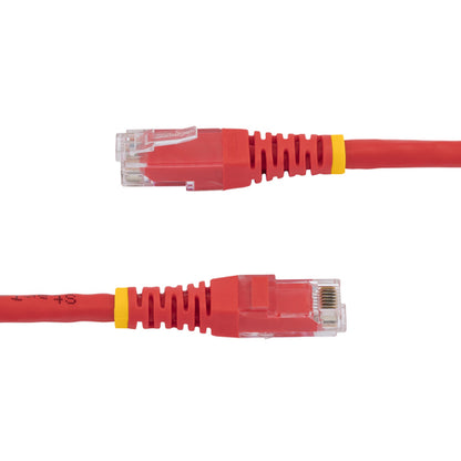 StarTech.com 2ft CAT6 Ethernet Cable - Red CAT 6 Gigabit Ethernet Wire -250MHz 100W PoE RJ45 UTP Molded Network/Patch Cord w/Strain Relief/ Individually Tested