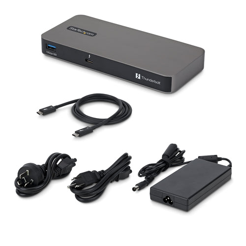 StarTech.com 4-Port Thunderbolt™ 5 Hub with Thunderbolt™ Share KVM, 80/120Gbps, 8K 60Hz or 4K 144Hz, 140W PD, USB-A 10Gbps, TB4 & USB4, MacBook M5 Pro M5 Max