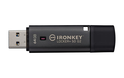 Kingston Technology IronKey 64GB Locker Plus 50 G2, FIPS 197, AES-256