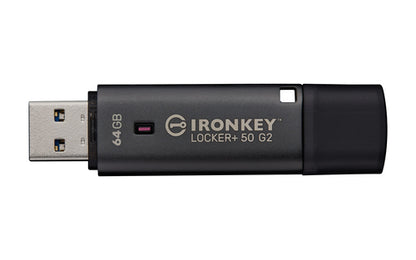 Kingston Technology IronKey 64GB Locker Plus 50 G2, FIPS 197, AES-256