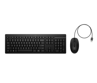 HP 225 WIRED MOUSE AND KB G2 UNITED STATES / CANADA ENGLISH keyboard Mouse included Office USB Black