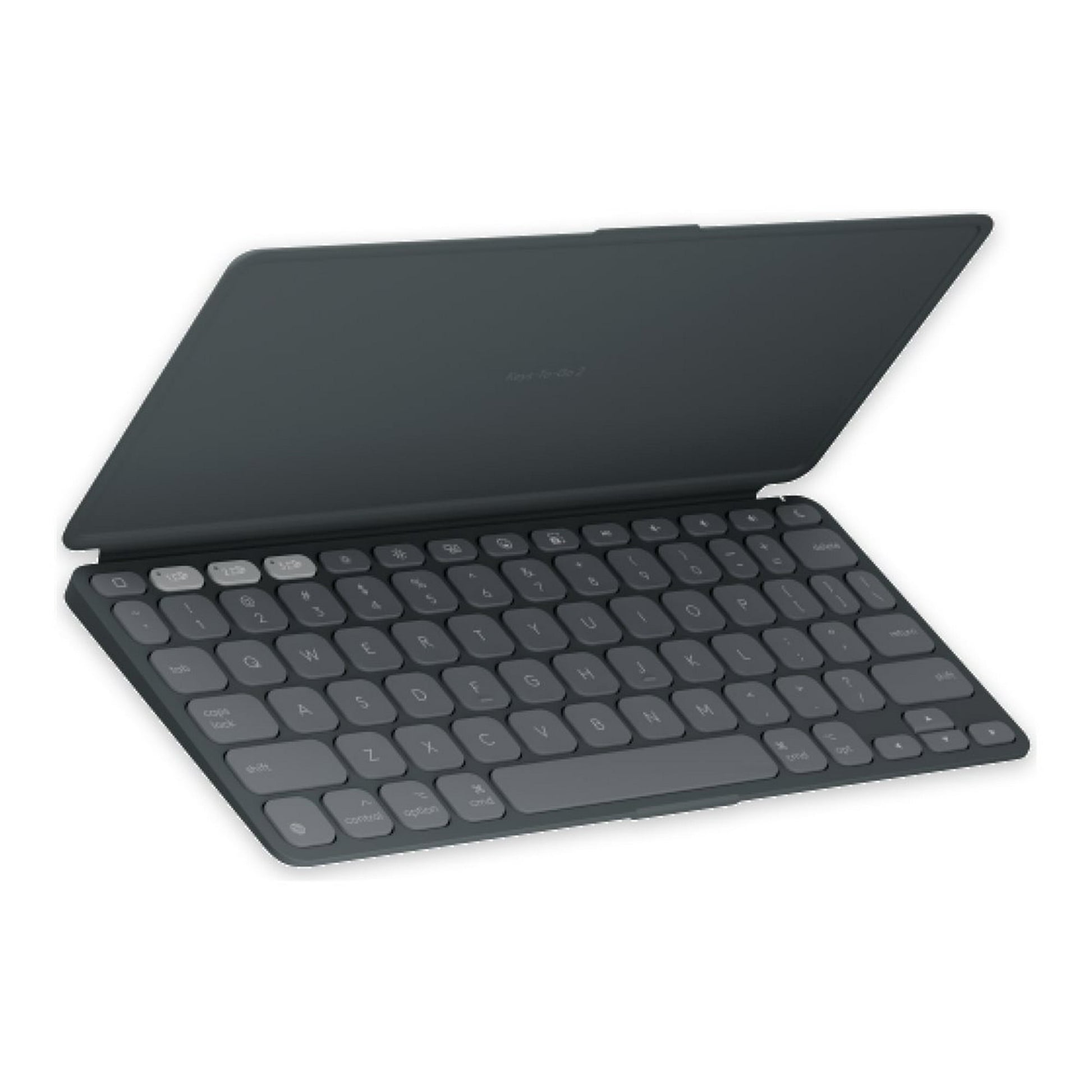 Logitech - Keys-To-Go 2 Slim Portable Bluetooth Keyboard for iPad, iPhone, Mac, and Apple TV With Built-in Cover - Graphite