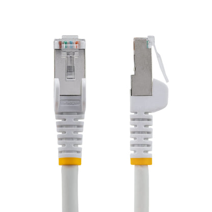 StarTech.com 1ft CAT6a Ethernet Cable - White - Low Smoke Zero Halogen (LSZH) - 10GbE 500MHz 100W PoE++ Snagless RJ-45 w/Strain Reliefs S/FTP Network Patch Cord