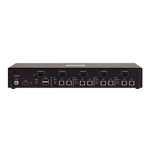 StarTech.com Secure 4-Port KVM Switch, HDMI or DisplayPort, 4K 60Hz, NIAP 4.0 Desktop KVM, Metal Housing, CAC Port, Made in the USA