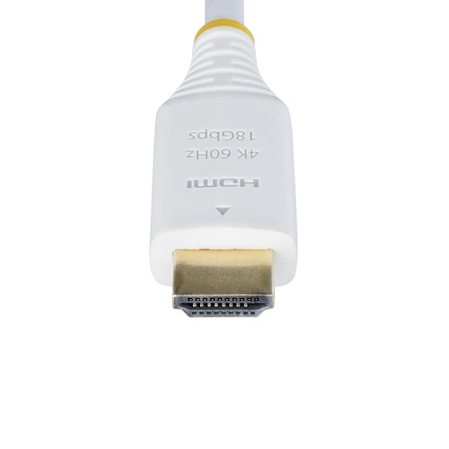 StarTech.com 10ft (3m) Premium Certified High Speed HDMI Cable, 4K 60Hz/1440p 144Hz, HDR10/HDCP 2.2/ARC, 18Gbps, UHD HDMI 2.0 Cord for TV/Monitor/Display, TPE Jacket, White
