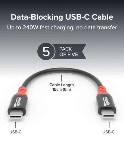 Plugable Technologies USBC-CCS5X USB cable 0.15 m 240 W Black