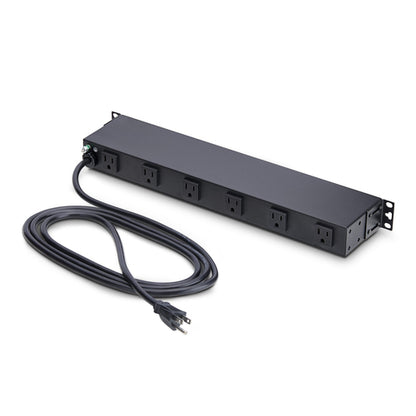 StarTech.com 12-Outlet Rackmount PDU, 1U Server Power Strip with Wide-Spaced Right-Angle Ports, Mounted Power Distribution Unit for 19-Inch Racks and Cabinets