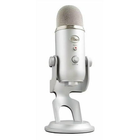 Blue Yeti USB Microphone for PC  Mac  Gaming  Recording  Streaming  Podcasting  Plug and Play  Silver