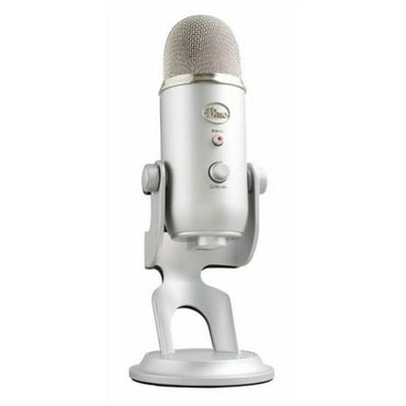 Blue Yeti USB Microphone for PC  Mac  Gaming  Recording  Streaming  Podcasting  Plug and Play  Silver