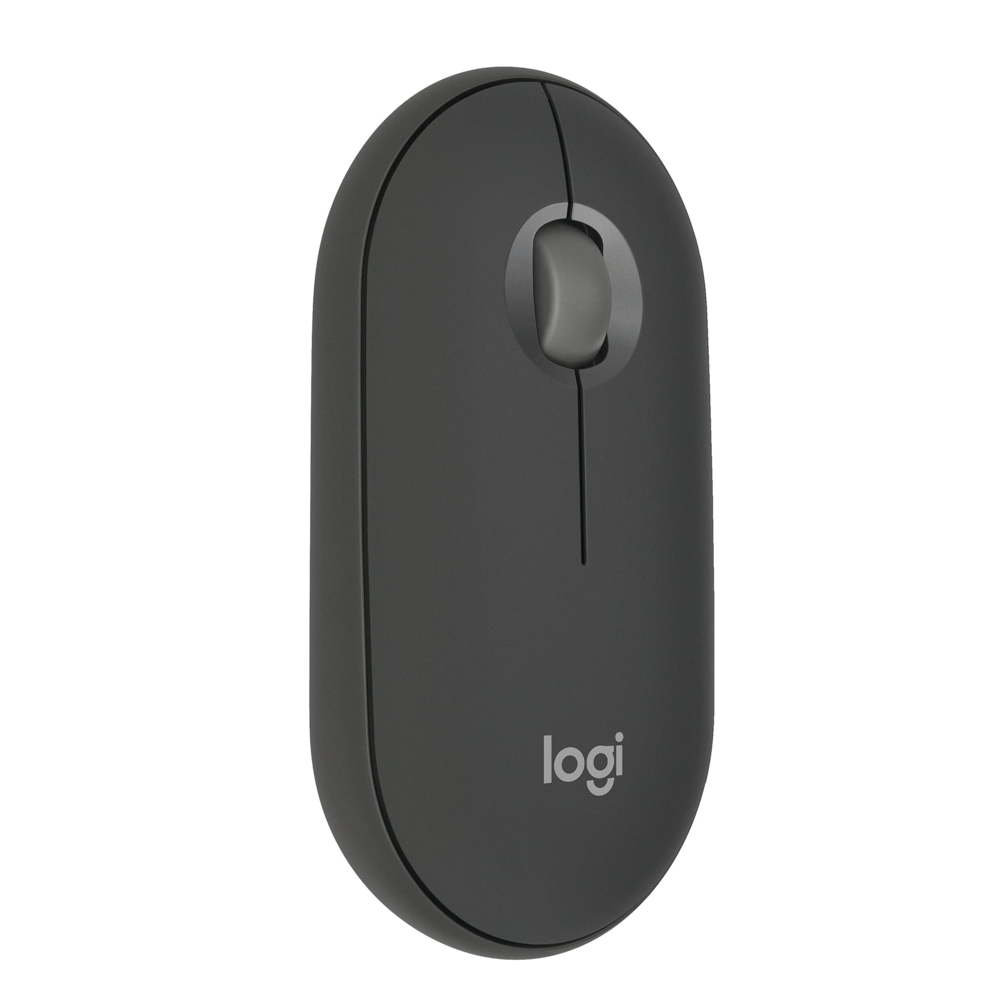 Logitech - Pebble Mouse 2 M350s Slim Lightweight Wireless Bluetooth Optical Silent Ambidextrous Mouse with Customizable Buttons - Wireless - Graphite